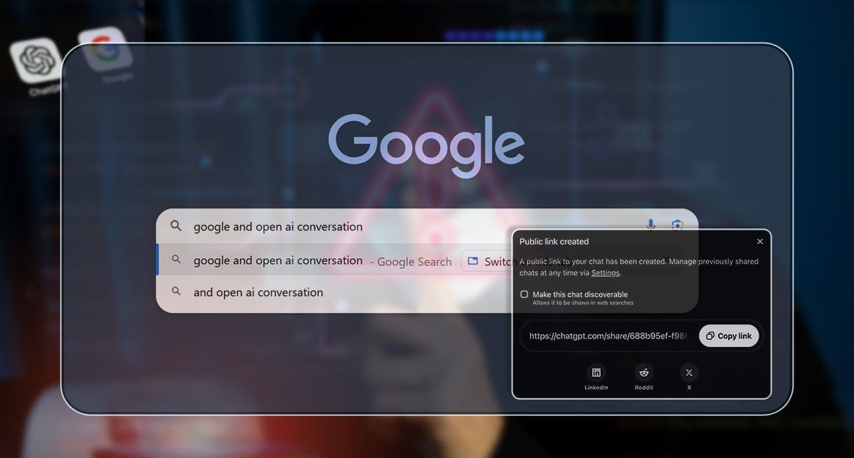 Google Is Indexing Chat GPT Conversations: Major Privacy Alert